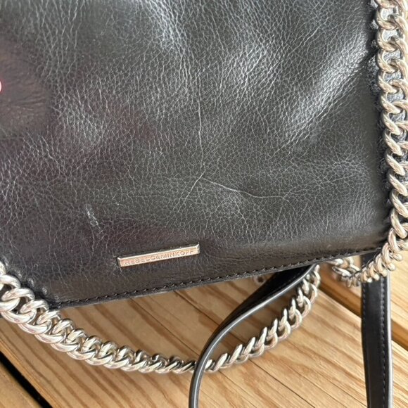 Rebecca Minkoff Black Quilted Crossbody Bag Silver Hardware - Picture 8 of 9